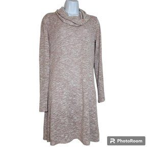 Knox Rose Sweater Dress, Women S, Heathered Pink, Cowl Neck, Long Sleeve EUC